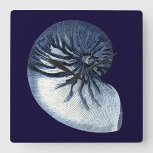 Relógio Quadrado Cascas de Indigo VII