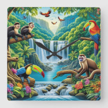 Cascata tropical da floresta tropical úmida