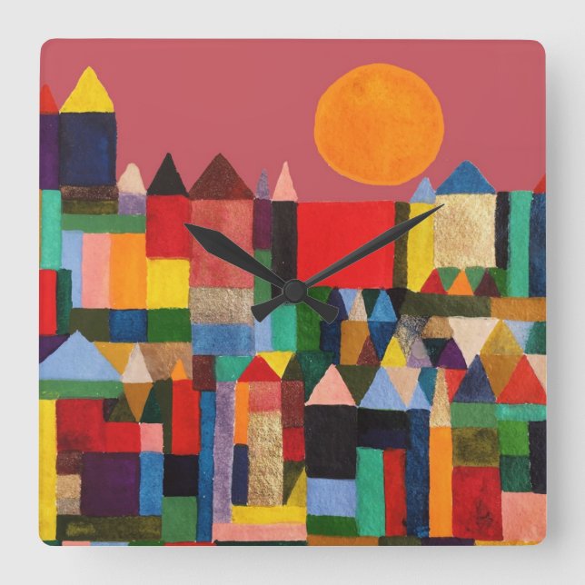 RELÓGIO QUADRADO CASTELO E SOL METROPOLIS (Frente)