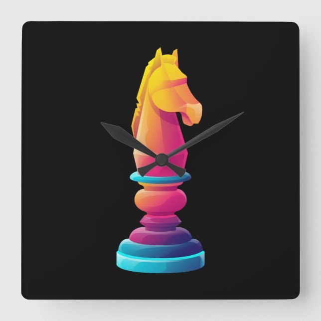 Relógio Quadrado Cavaleiro (Frente)