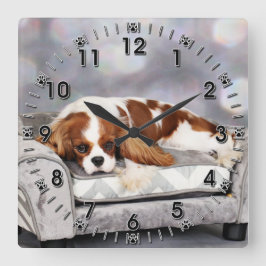 Relógio Quadrado Cavalier King Charles Spaniel - Remington