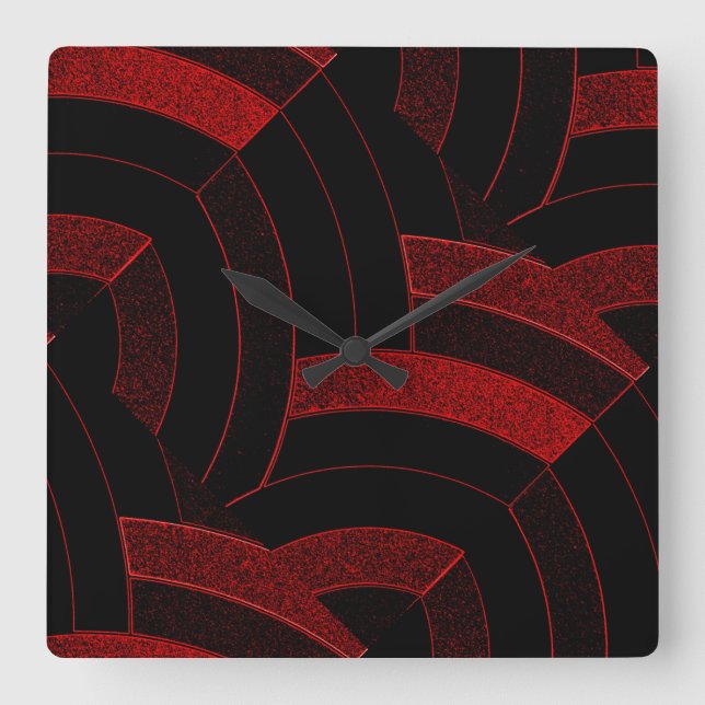 Relógio Quadrado Cavalos sofisticados da na moda (Frente)