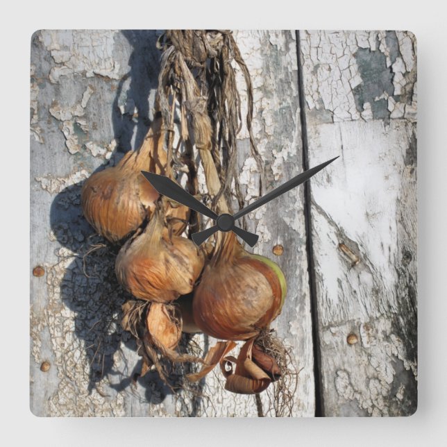 RELÓGIO QUADRADO CEBOLAS (Frente)