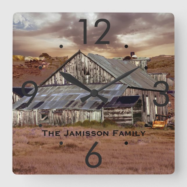 Relógio Quadrado Celeiro resistido com o pulso de disparo (Frente)