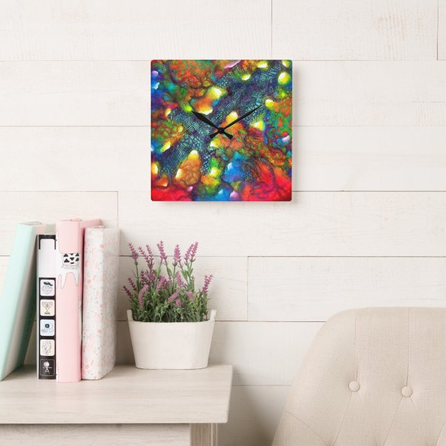 Relógio Quadrado CELESTE de Christèle Chabrette (Sala de leitura)