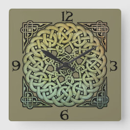 Relógio Quadrado Celtic Knotwork Mandala