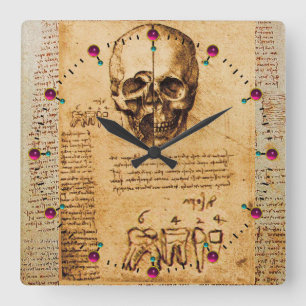 Relógio Quadrado CÉREBRO E DENTES, CLÍNICA DENTAL, Bacia DENTISTA