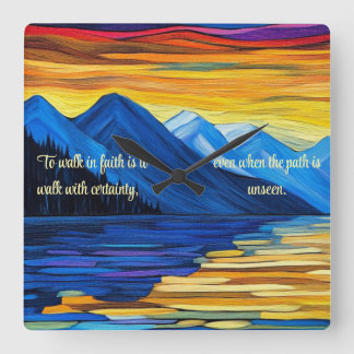 Relógio Quadrado Certeza de Fé