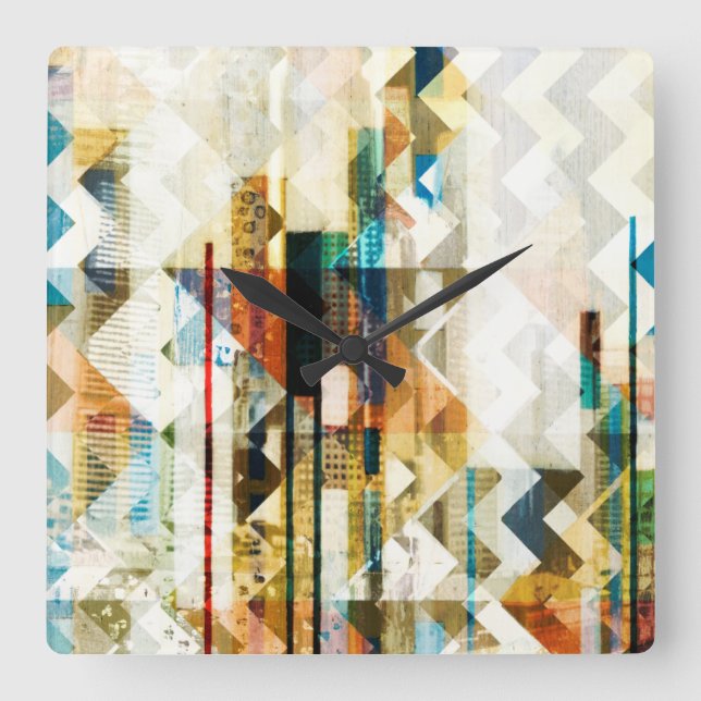 Relógio Quadrado Cevron Urbano II (Frente)