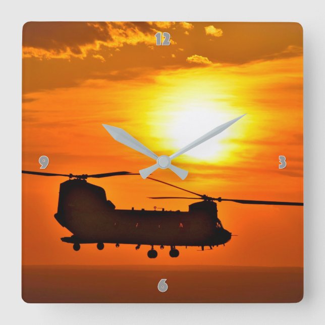 RELÓGIO QUADRADO CH-47F CHINOOK (Frente)