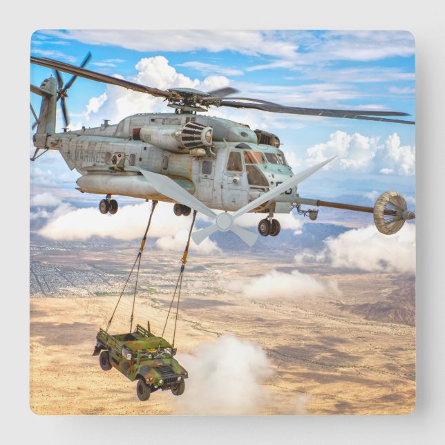 RELÓGIO QUADRADO CH-53E SUPER STALLION (Frente)