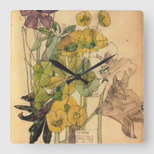 Relógio Quadrado Charles Rennie Mackintosh - Spurge Com Yham 1909