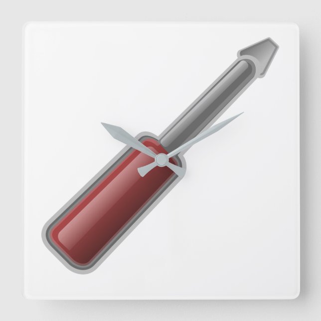 Relógio Quadrado Chave de fenda (Frente)