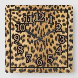 Relógio Quadrado Cheetah Big Cat Animal Print