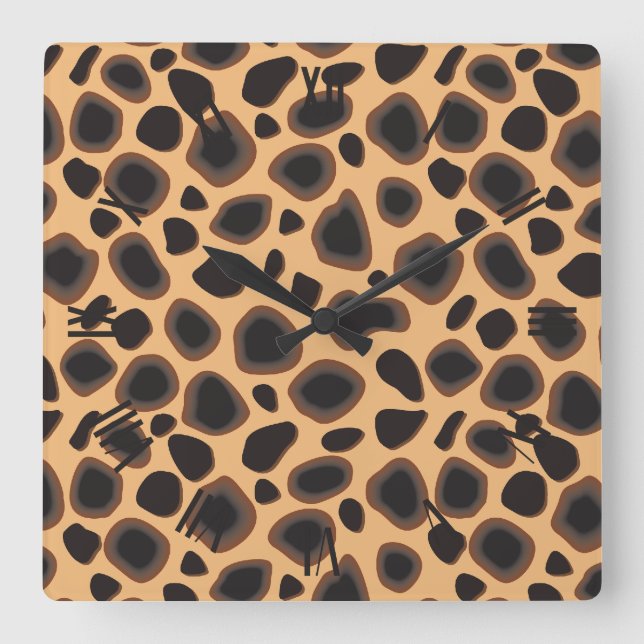 Relógio Quadrado Cheetah Pattern (Frente)