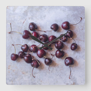 Relógio Quadrado Cherries