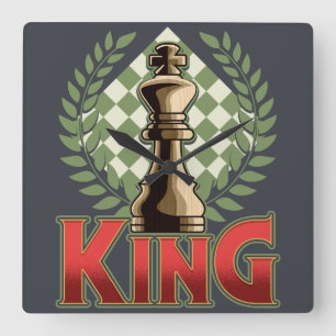 Relógio Quadrado Chess King