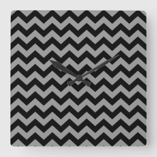 Relógio Quadrado Chevrons de Moods de Marrocos preto