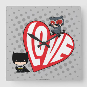 Relógio Quadrado Chibi - Mulher-Gato Batman