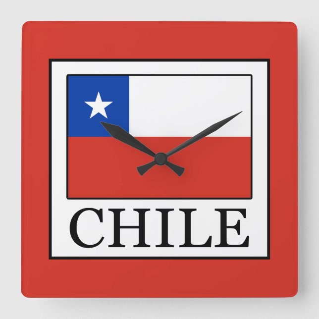 Relógio Quadrado Chile (Frente)