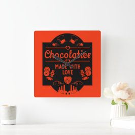 Relógio Quadrado Chocolatier