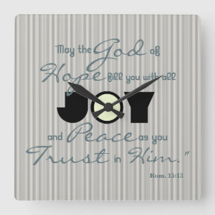 Relógio Quadrado Christian Joy