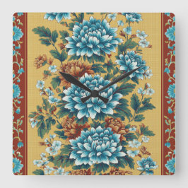 Relógio Quadrado Chrysanthemum Elegy
