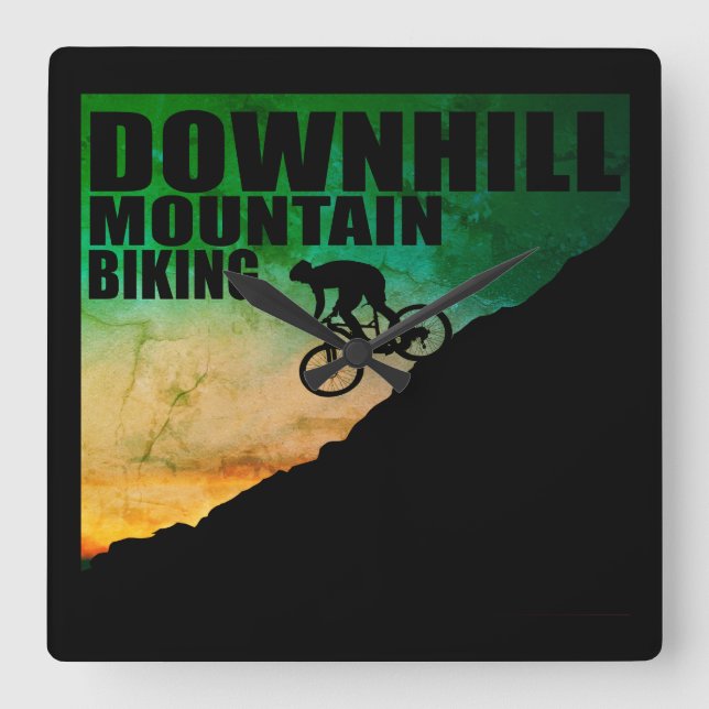 Relógio Quadrado Ciclismo de Montanha MTB Downhill (Frente)