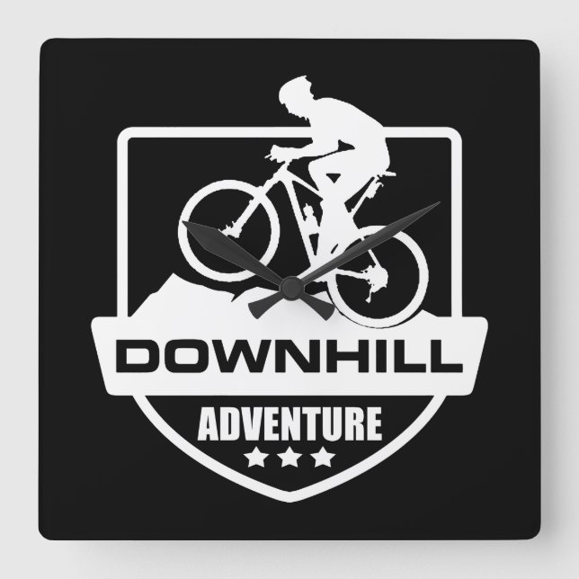 Relógio Quadrado Ciclismo de Montanha MTB Downhill (Frente)