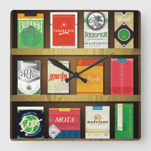 Relógio Quadrado Cigaweed