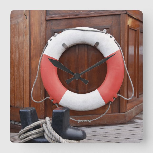 Relógio Quadrado Cinto de salvação dos navios (Frente)