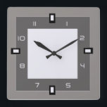 Relógio Quadrado Cinza Art Deco<br><div class="desc">design do excelente. Você vai adorar como os outros. Esteja livre para usar este design para outro produto ou para adicionar seu texto. Siga-me para mais. Obrigado. Tenha um bom dia.</div>
