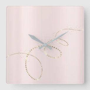 Relógio Quadrado Cinzas de vidro congeladas da infinidade do balé