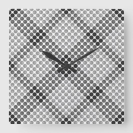 Relógio Quadrado Cinzas em bolas ou buracos negros, alinhados