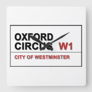 Relógio Quadrado Circo Lodon Inglaterra de Oxford