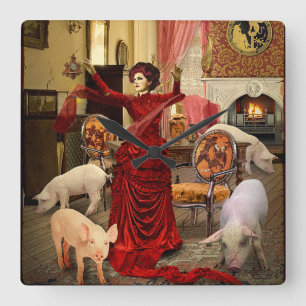 Relógio Quadrado Circo Vitoriano