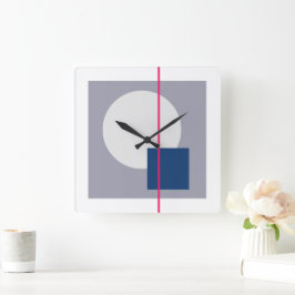 Relógio Quadrado Círculo Flutuante 4