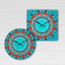Citação Personalizável de Aqua Teal Mandala