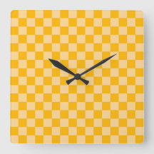 Citrus cream checkered board pattern
