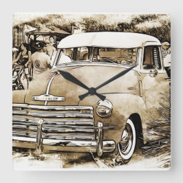 Relógio Quadrado Clássico Caminhão Chevy Chevrolet de 1950