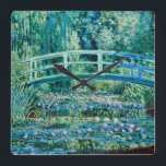 Relógio Quadrado Claude Monet - Lírios De Água E Ponte Japonesa<br><div class="desc">Claude Monet - Lírios E Ponte Japonesa (1899)</div>