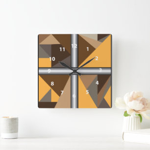 Relógio Quadrado Clocks de Parede Barrado