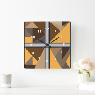 Relógio Quadrado Clocks de Parede Barrado