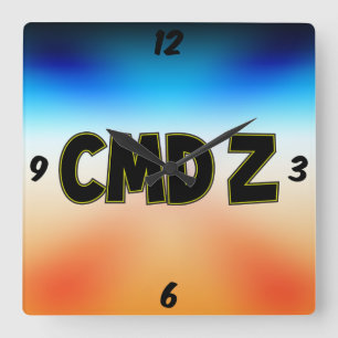 RELÓGIO QUADRADO CMD Z SQUARE WALL CLOCK