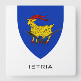 Relógio Quadrado Coat of Arms of Istria Adriatic Legacy