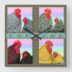 Relógio Quadrado Cochins Four Colors
