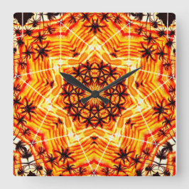 Relógio Quadrado Coco Palm Star