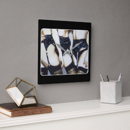 Relógio Quadrado 'Coisas Acontecem' Pintura em um