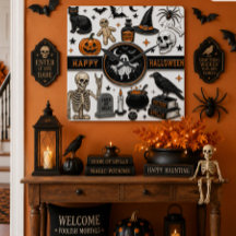 Colagem Assustadora Decoração de Halloween Fantasm