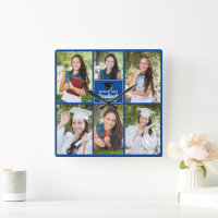 Colagem de Fotos de Graduado Azul Personalizada Gr